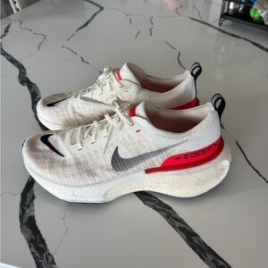 Nike ZoomX White and Red Running Shoes